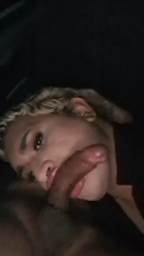 Sucking straight cock in public.