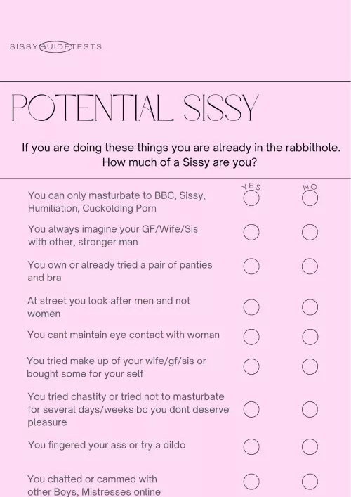 Test yourself and dm me for the results