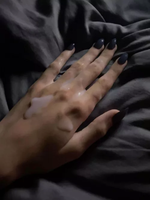 He exploded all over my pretty little nails… who’s next ;)