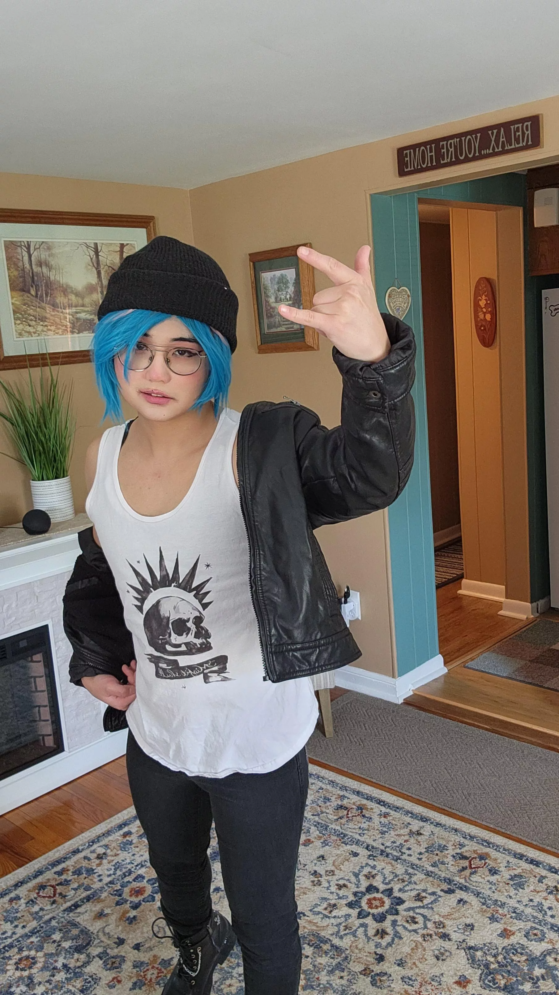 Heres my femboy Chloe Price Cosplay :D