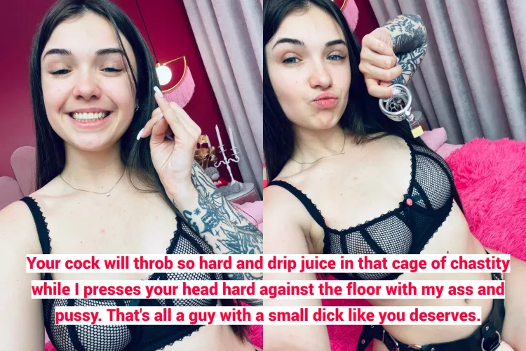 I hope your tongue can handle my pussy better than your pathetic tiny cock.