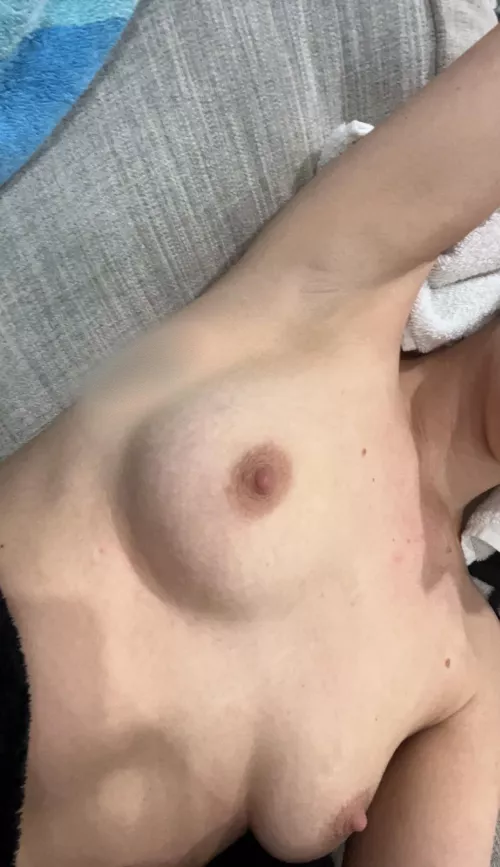 Just out of the shower