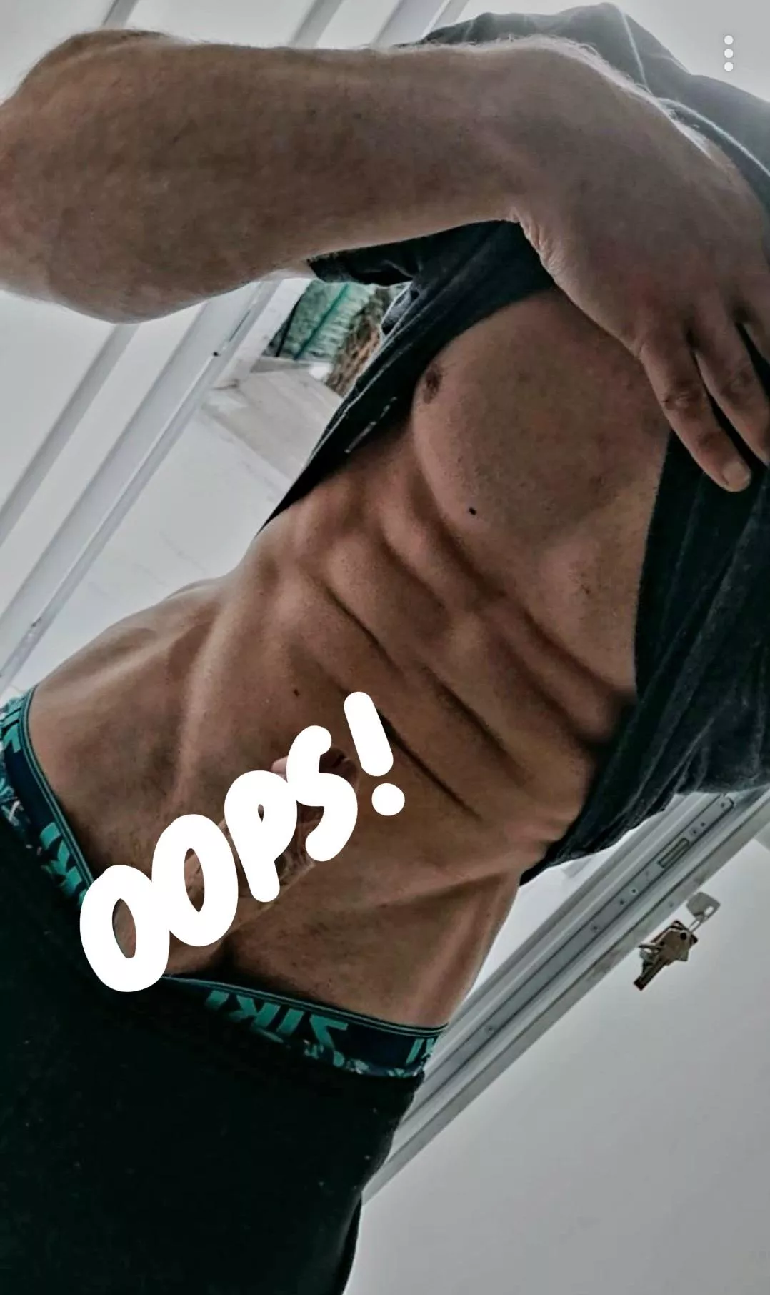 [M] Oops i like to tease but the lady next door seen it all