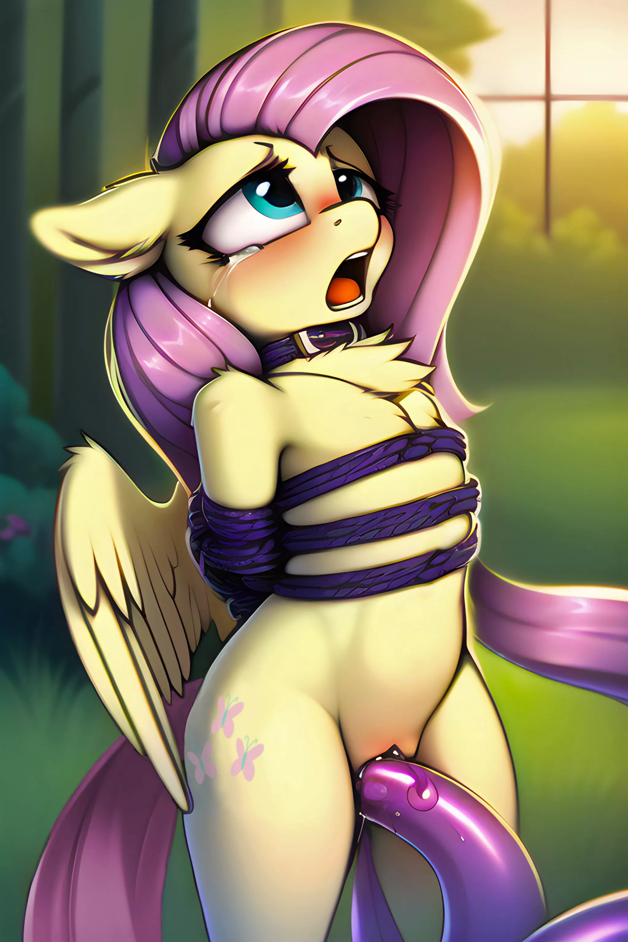 Taming a tentacle monster ( art by AI)