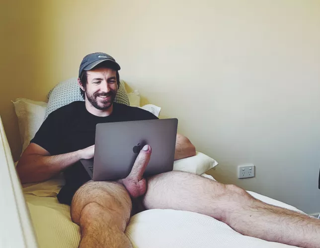 When your co-worker (unexpectedly) Zoom calls you and you have to pretend you weren’t sitting there stroking…