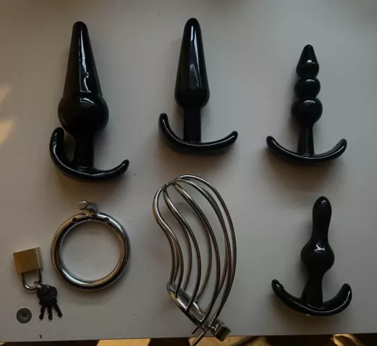 Which do you pick.. plugs or chastity?💫