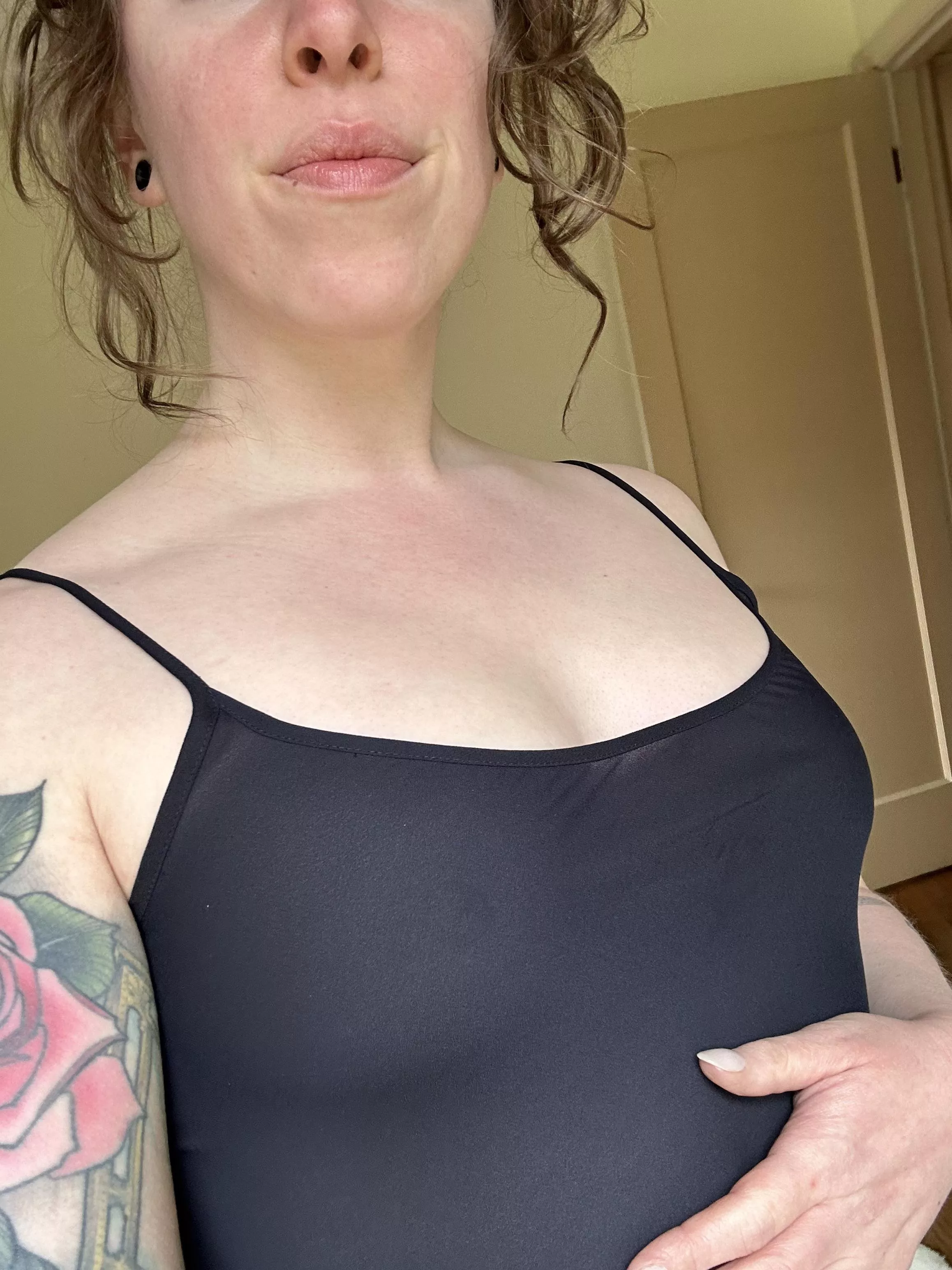 Blue slip dress today