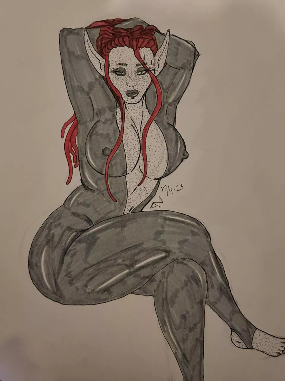 Can I offer my D&D character? (Art by me)