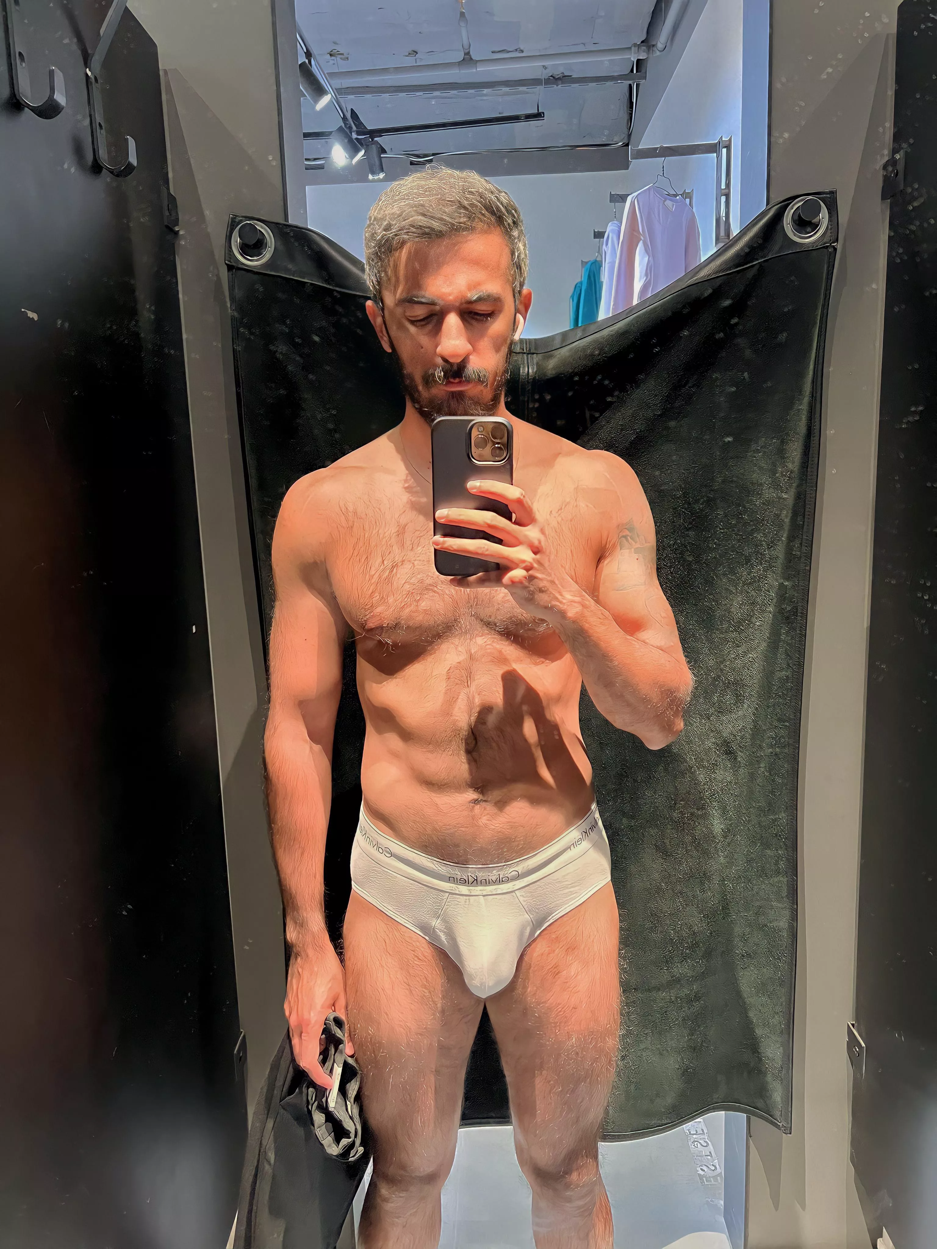 Changing rooms are meant to take half naked photos.