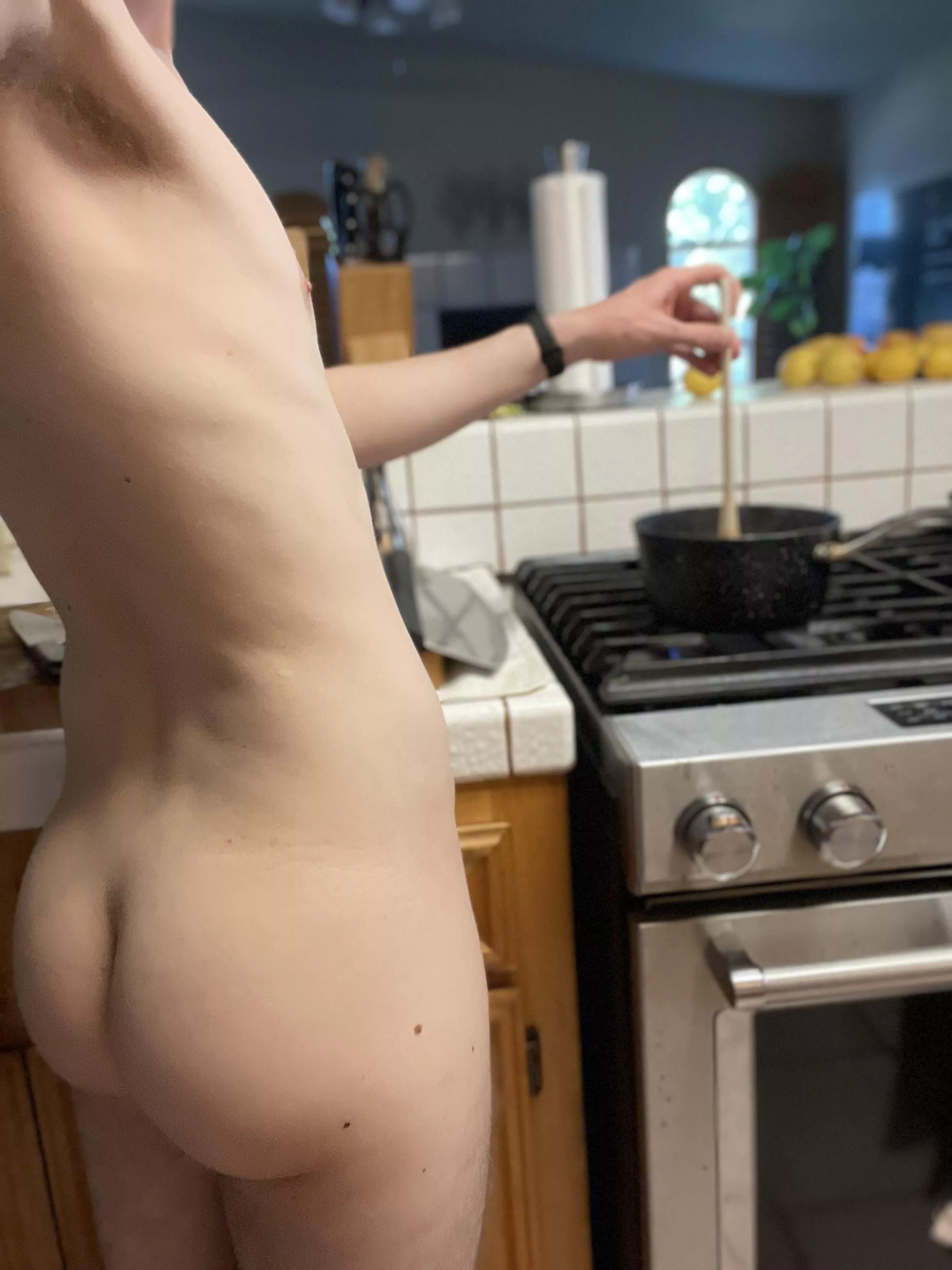 Cook naked with me?
