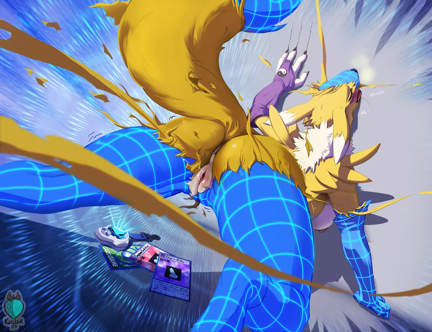 Digievolving feels so orgasmic! [F](done by me! @kaislair)