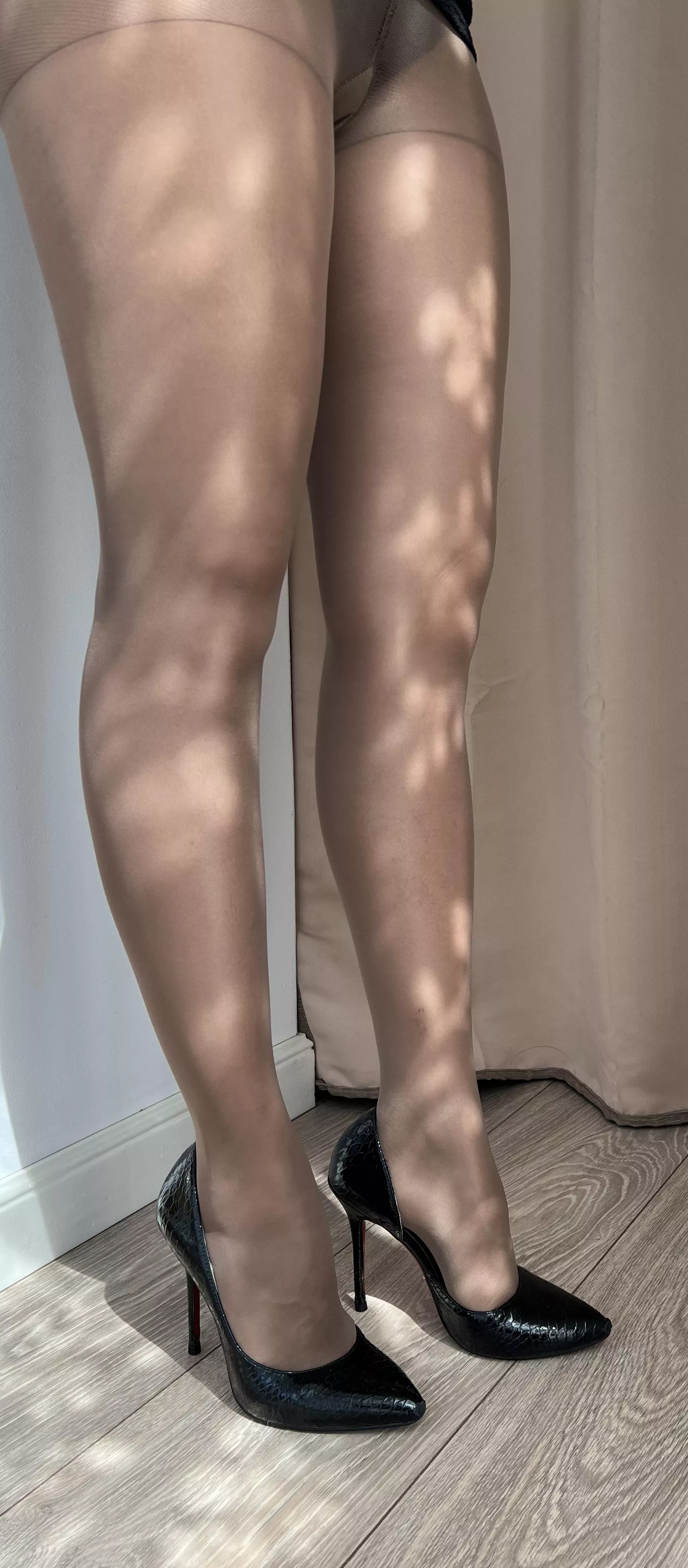Feeling so sexy in my nylons