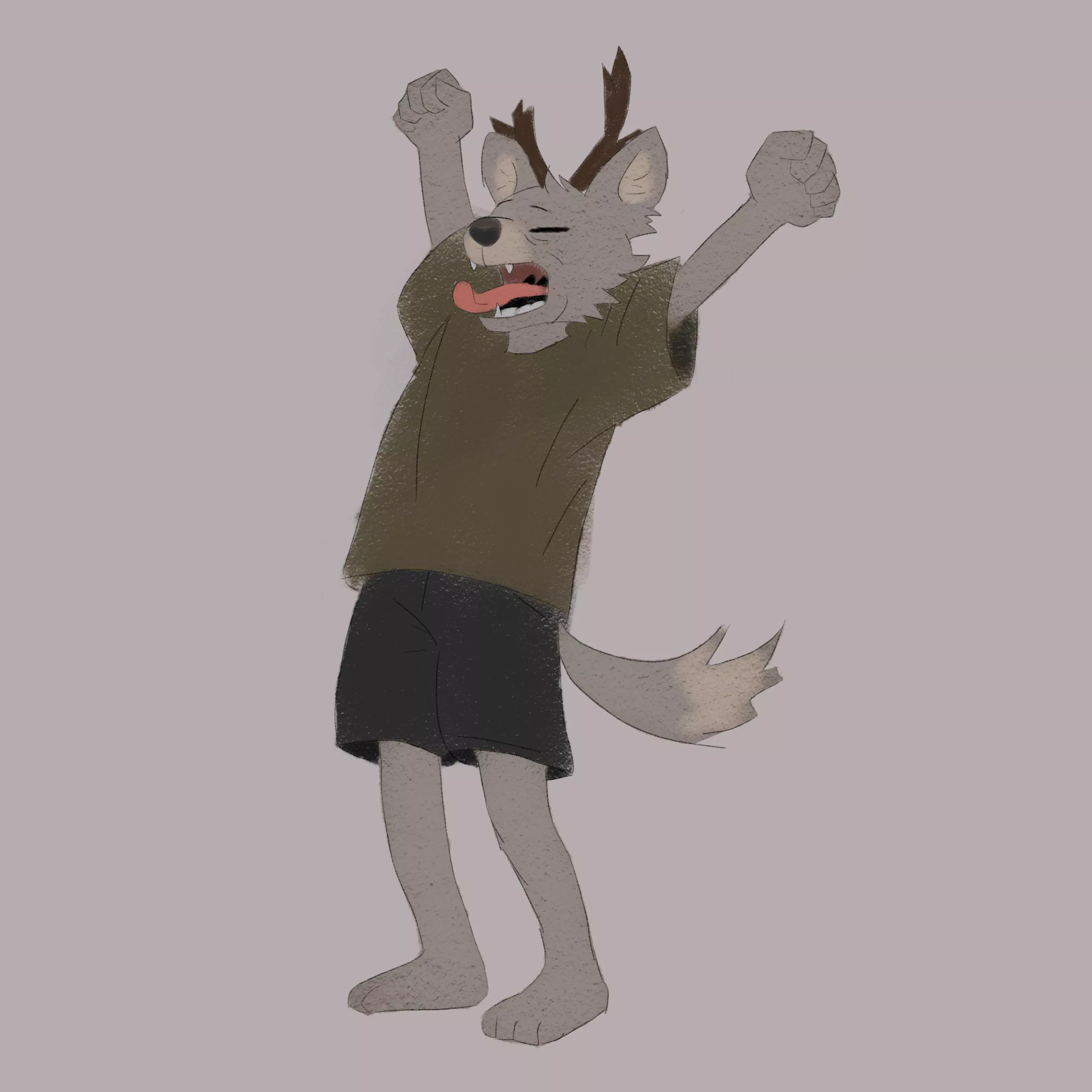 I added antlers onto Carlos