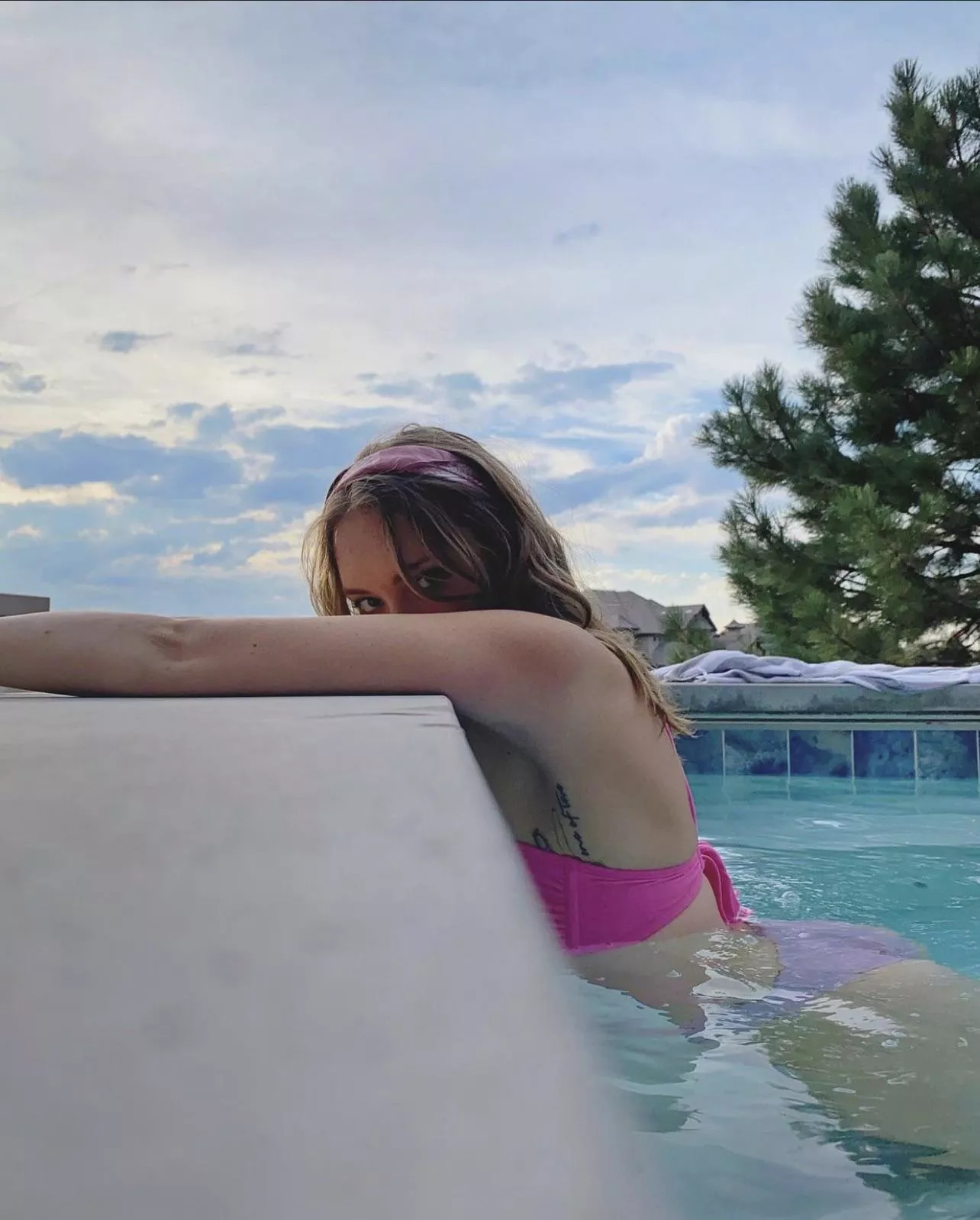 In the pool