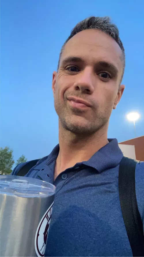 Leaving campus on another gorgeous evening