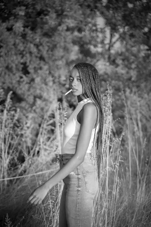 Quick smoke break during my photoshoot.