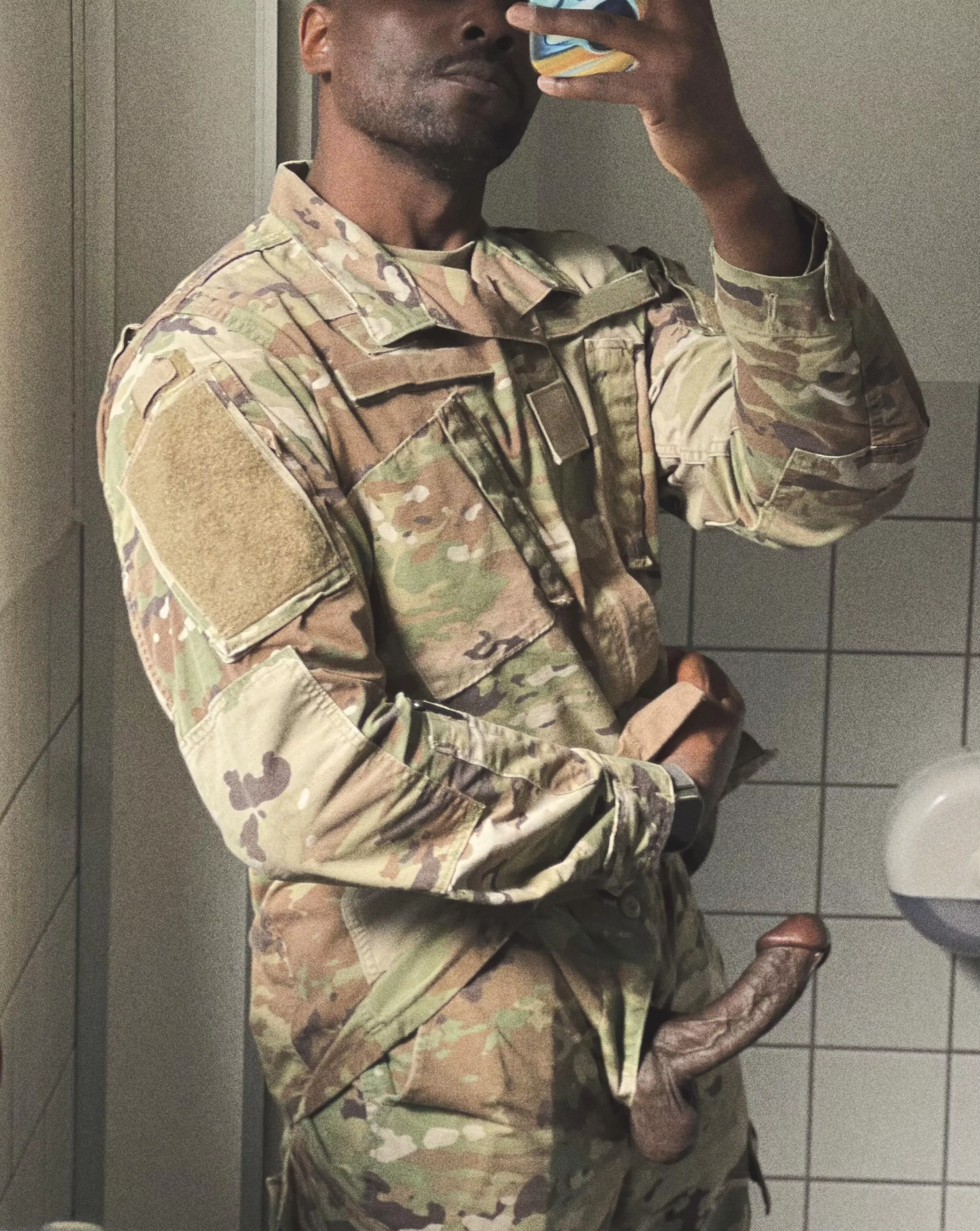 Standing at attention