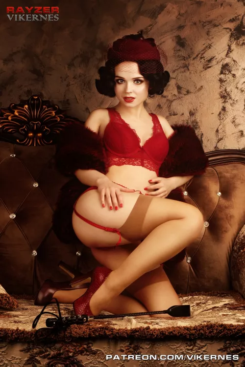 Vintage lady flirting