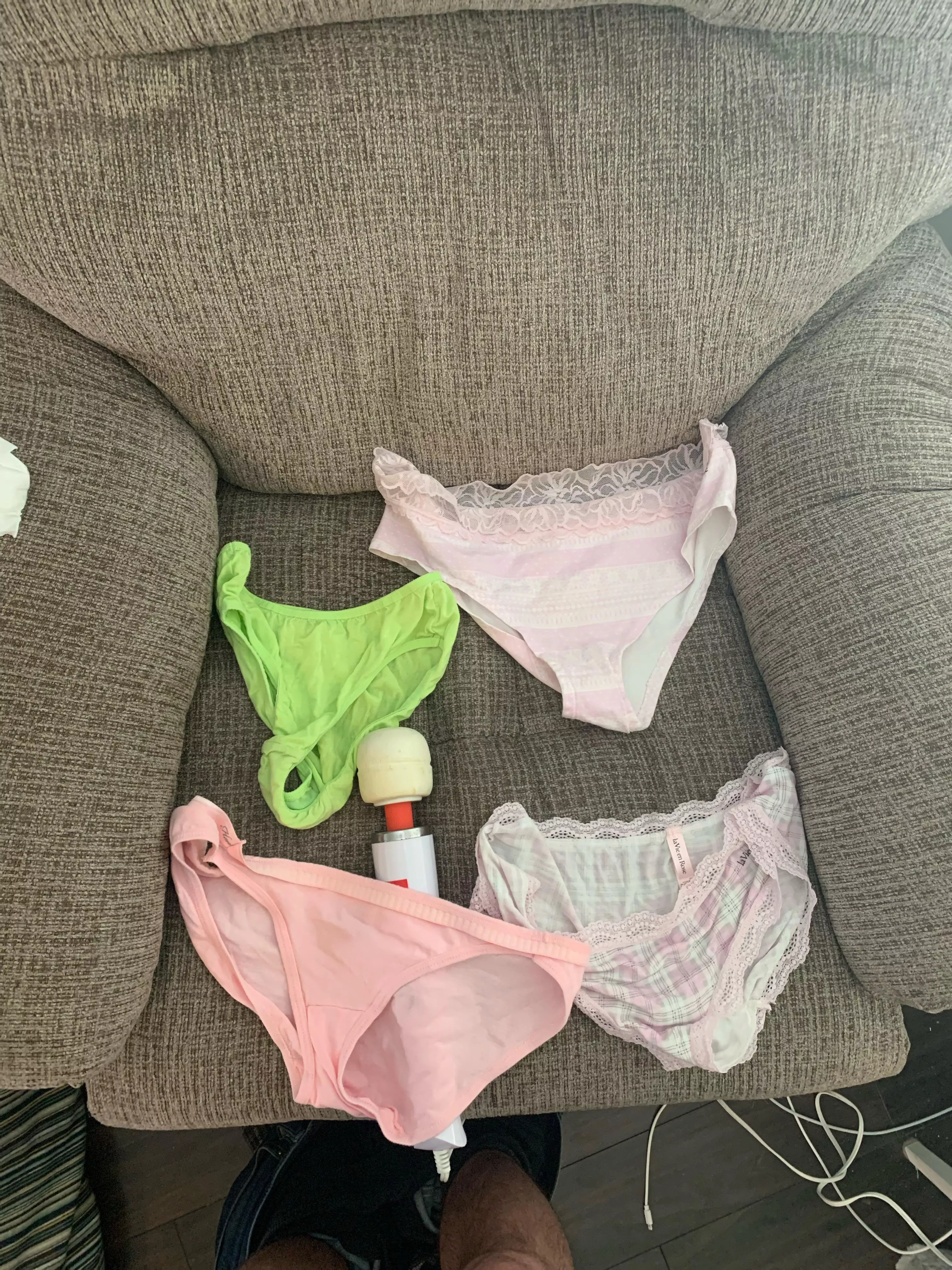 What pair of my wife’s panties should I wear? Dm me to help