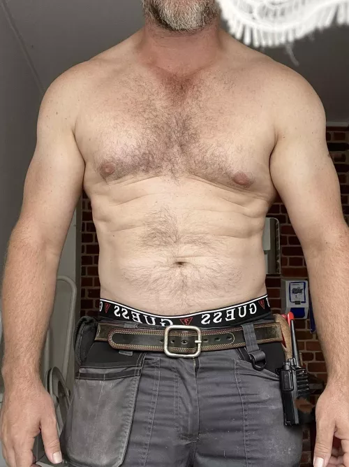 You walk into the work changing room and here I am. What’s your reaction? (40)