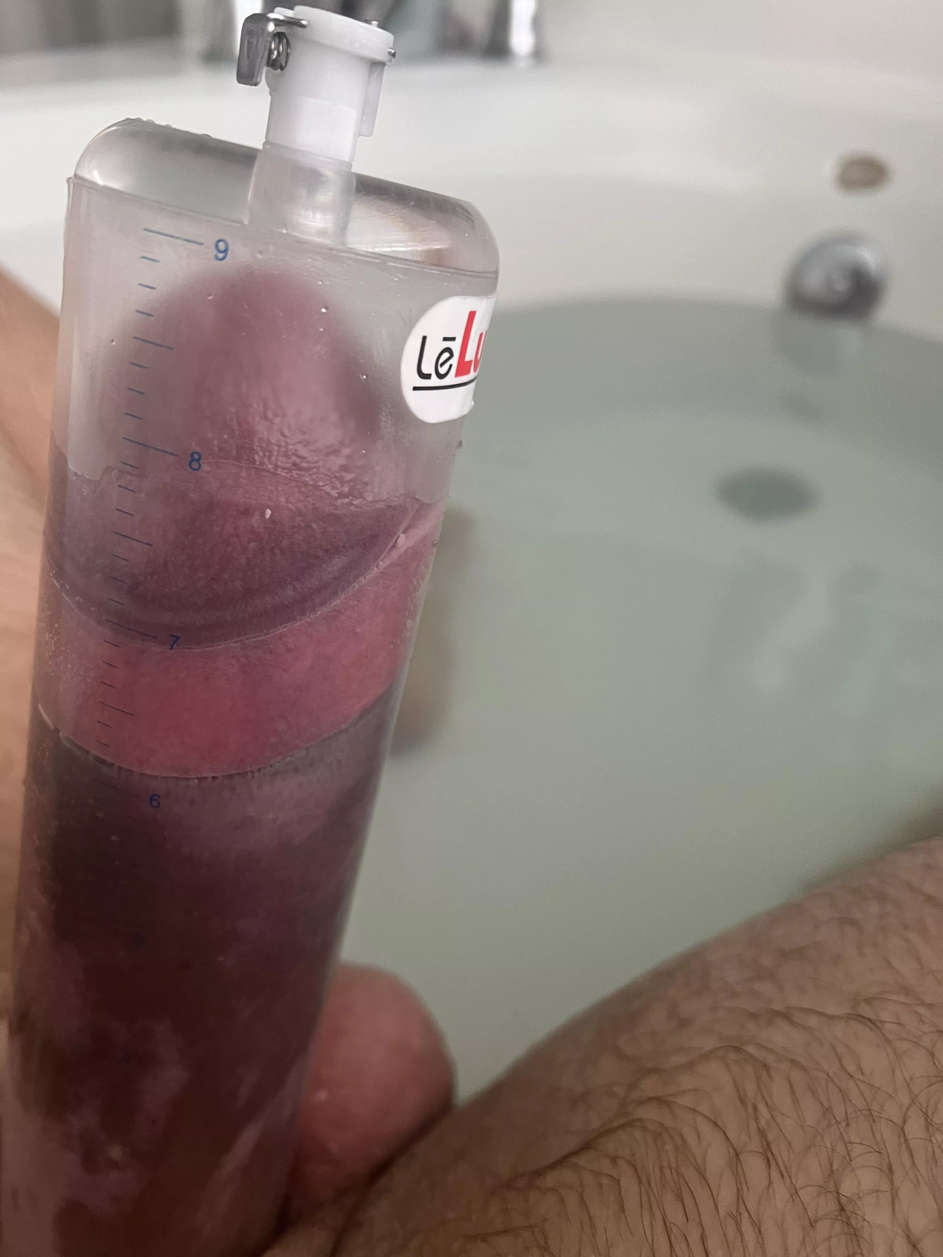 Almost to the end of this 9” long tube.