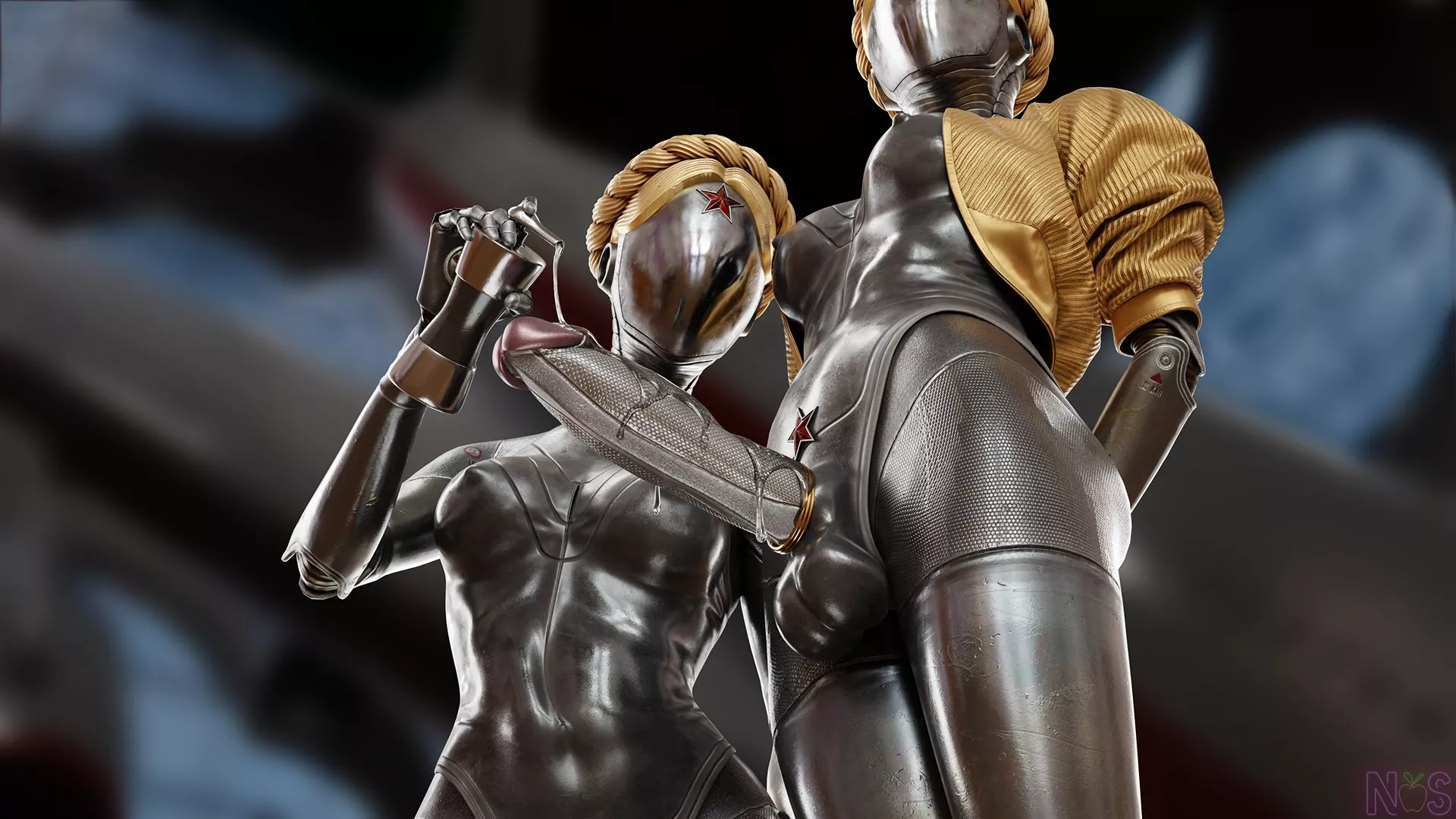 Ballerina robot twins, (NeonSin) [Atomic Heart]