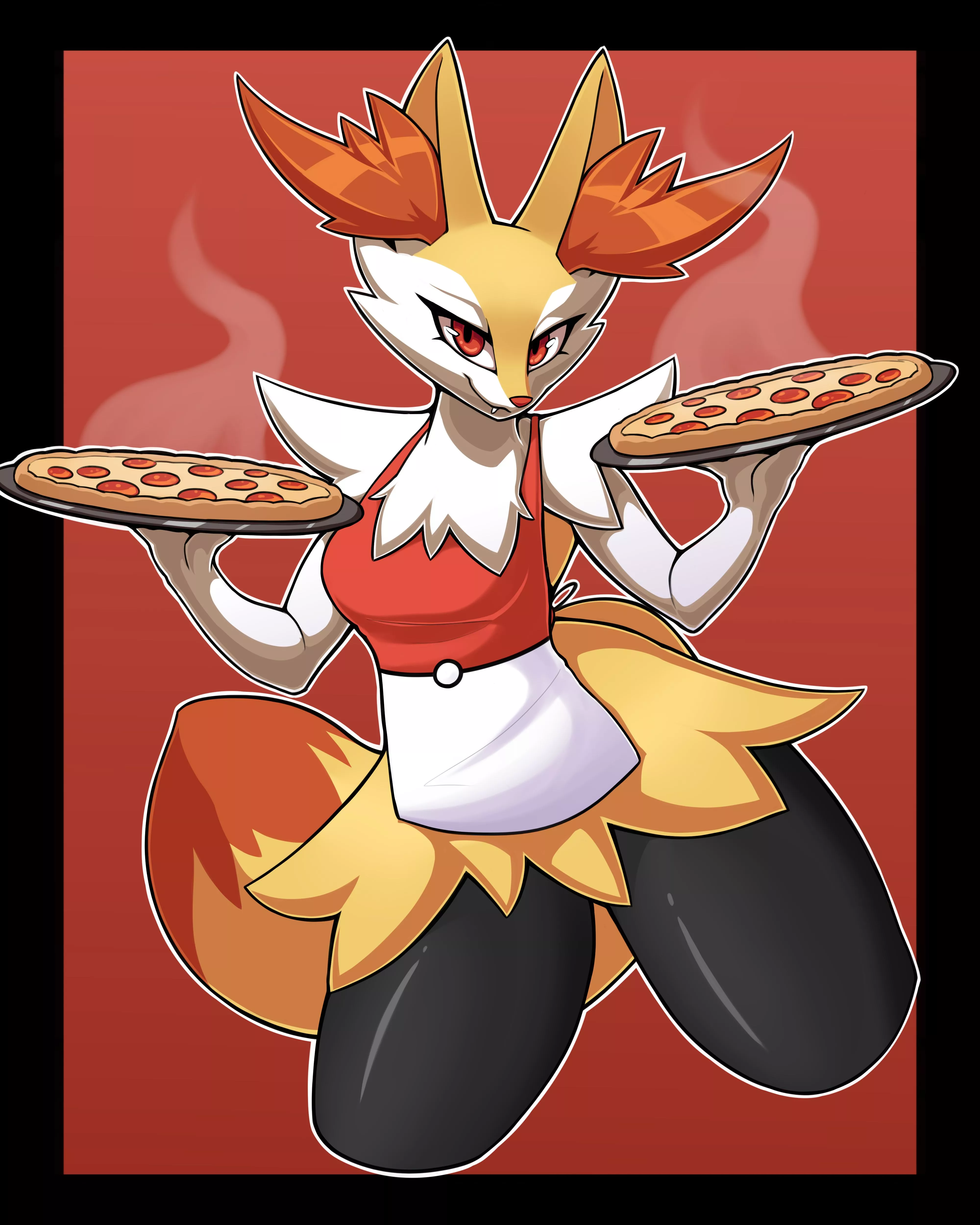 Braixen Fan art by me! (@RondoniteC on Twitter)
