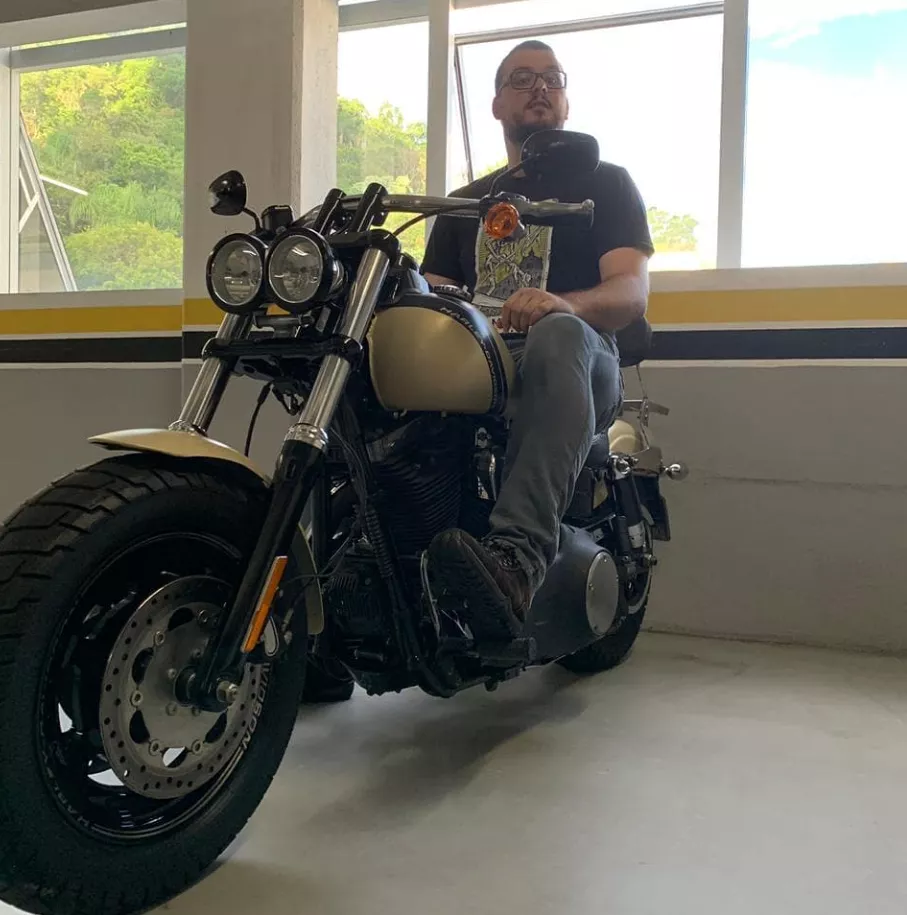 Daddy's home with his toy