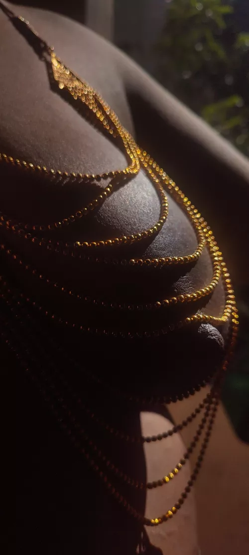 Dark nipple basking in the sun's glory..