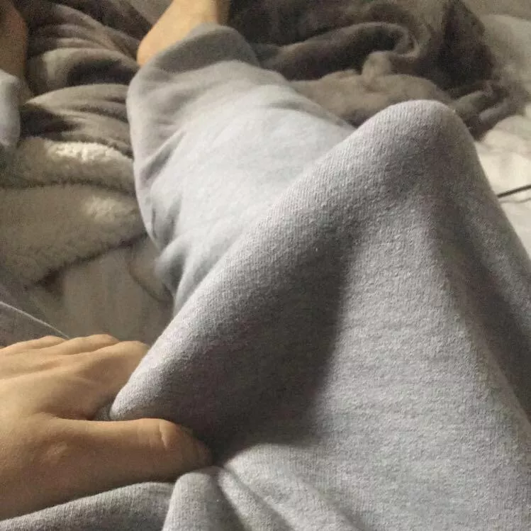 I love wearing these grey sweatpants to the gym. Would you creep on me?