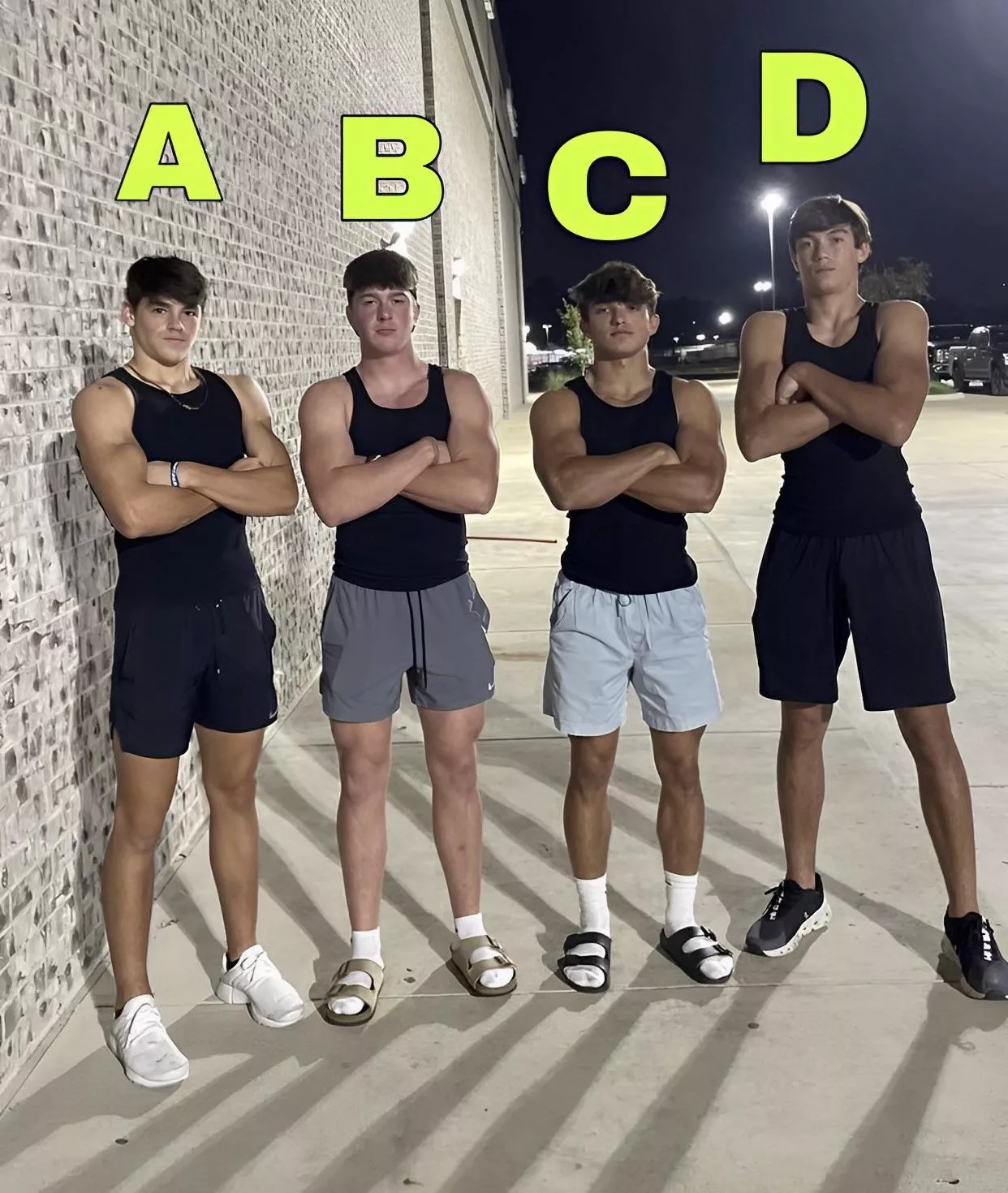 In front of whom will you kneel? A, B, C or D?