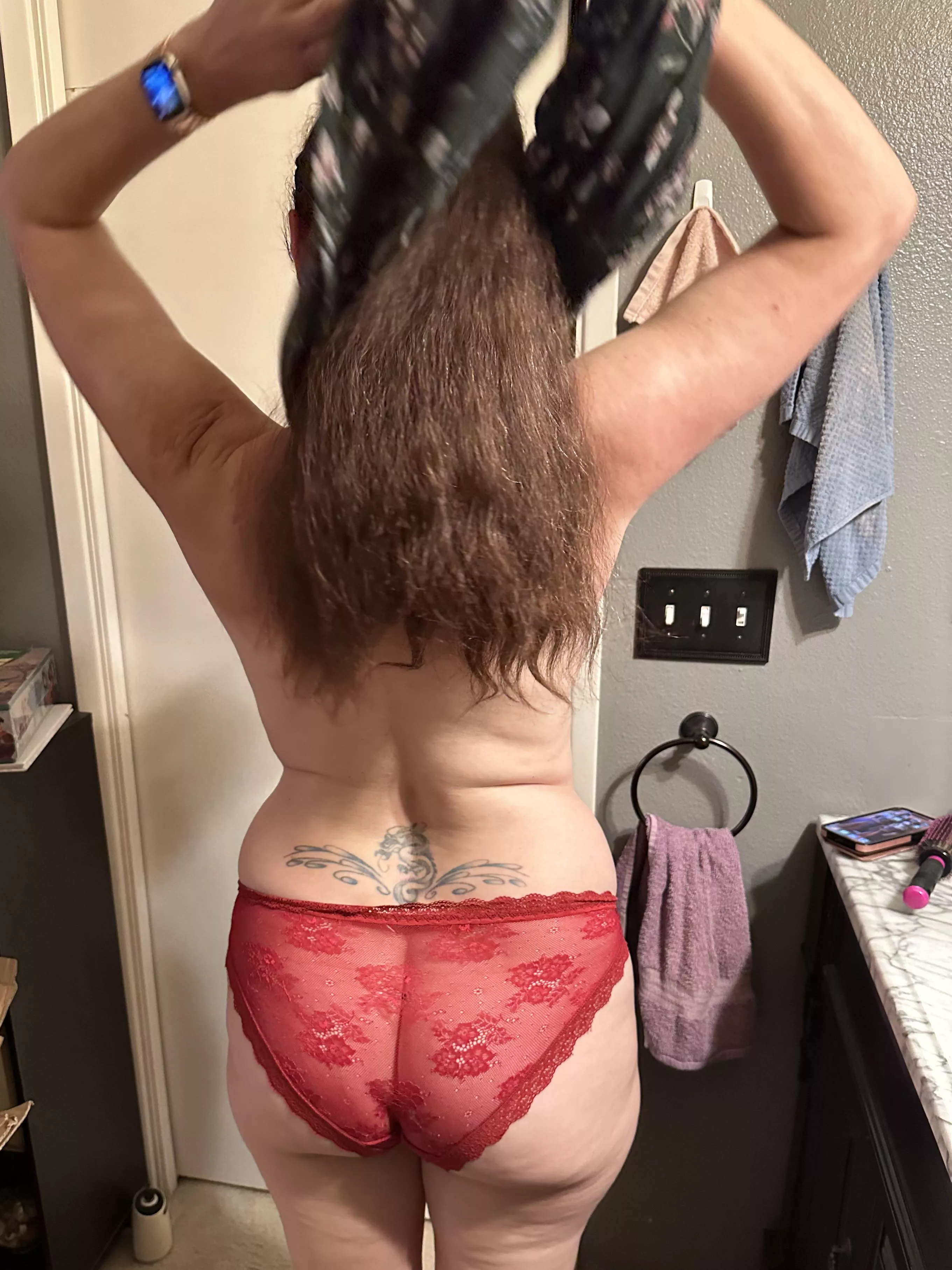 It’s fun being an unassuming milf but wearing panties like this all day.