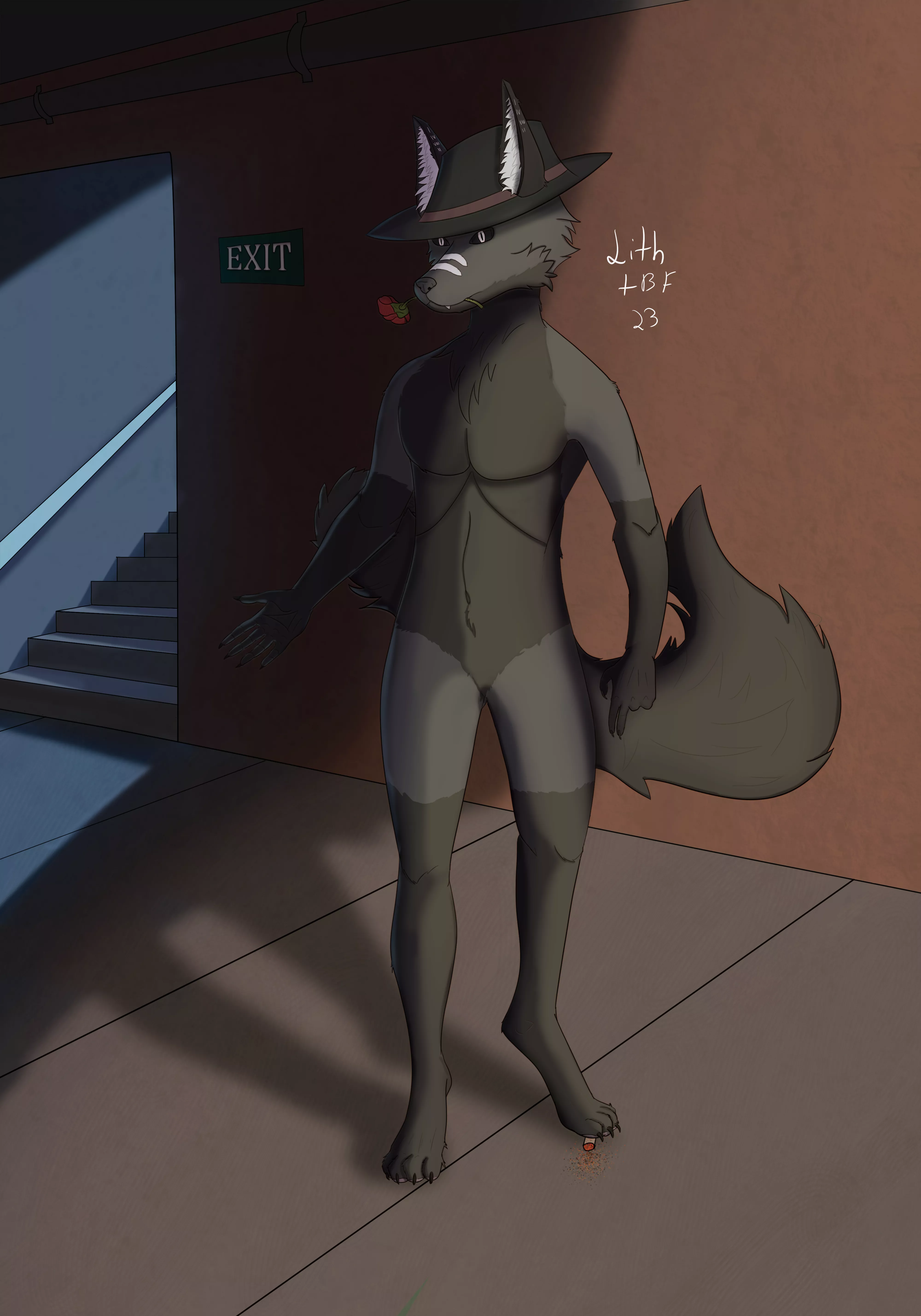 My first art on the internet! LithTheBlackFox on Twitter