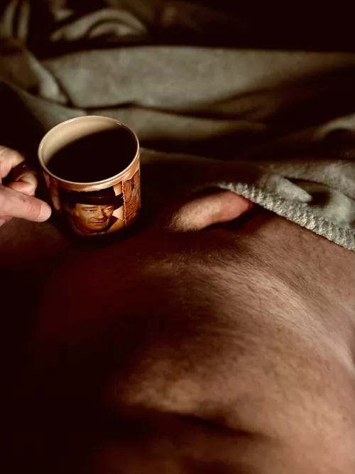 naked coffee on a soggy Saturday morning