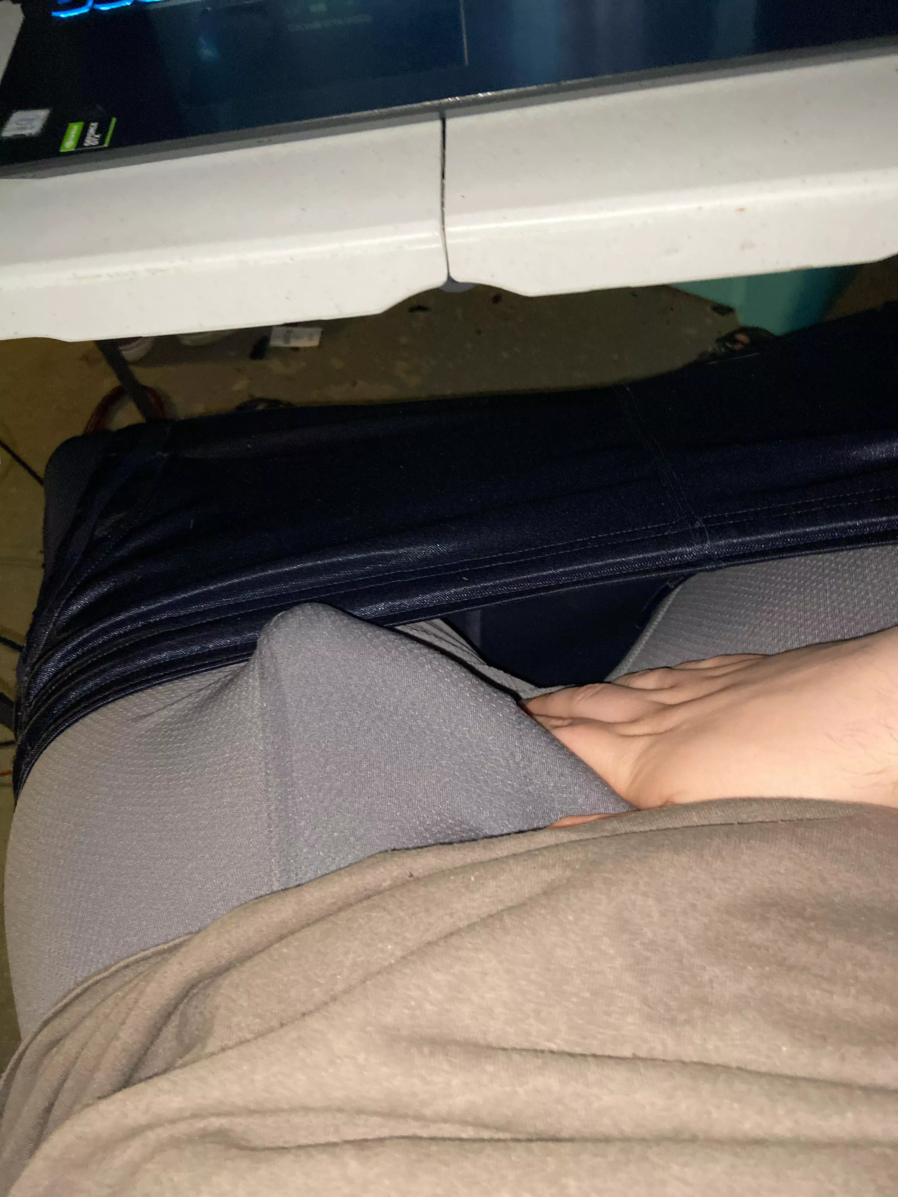 Sit on my lap let’s see who can go longer