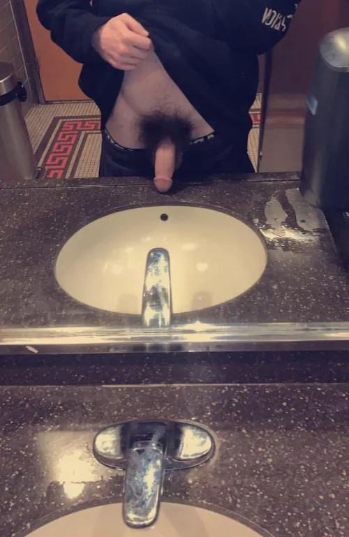 Someone was in the urinal right next to me , if only he knew what he was missing 😔