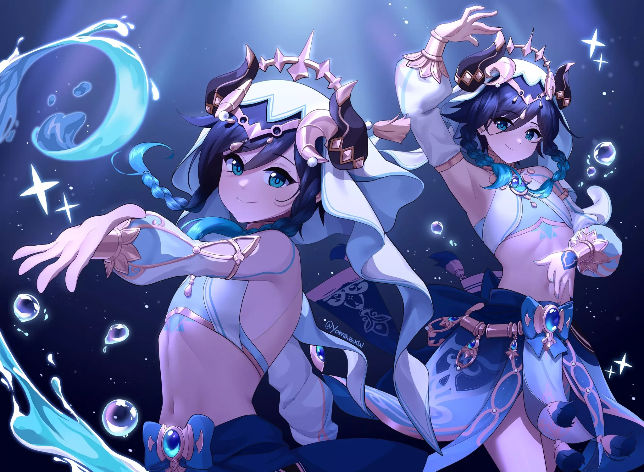 Venti with Nilou's outfit