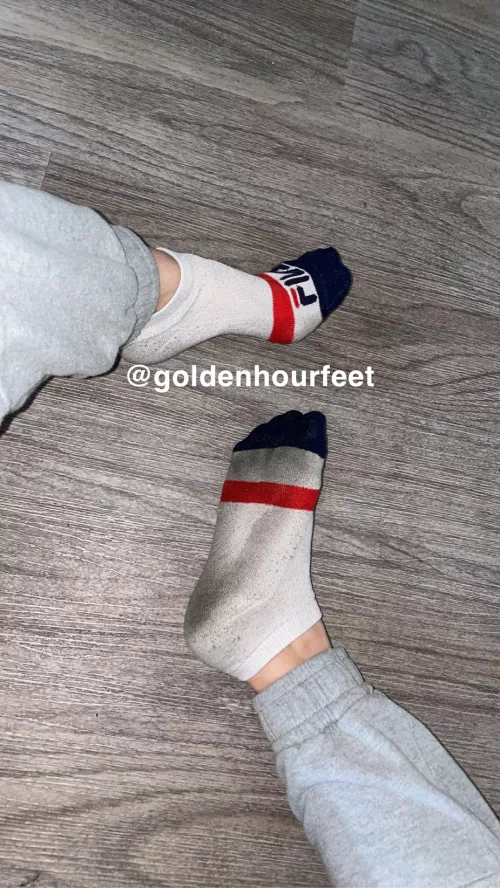 Who wants to smell my dirty Fila socks?😏 [selling]