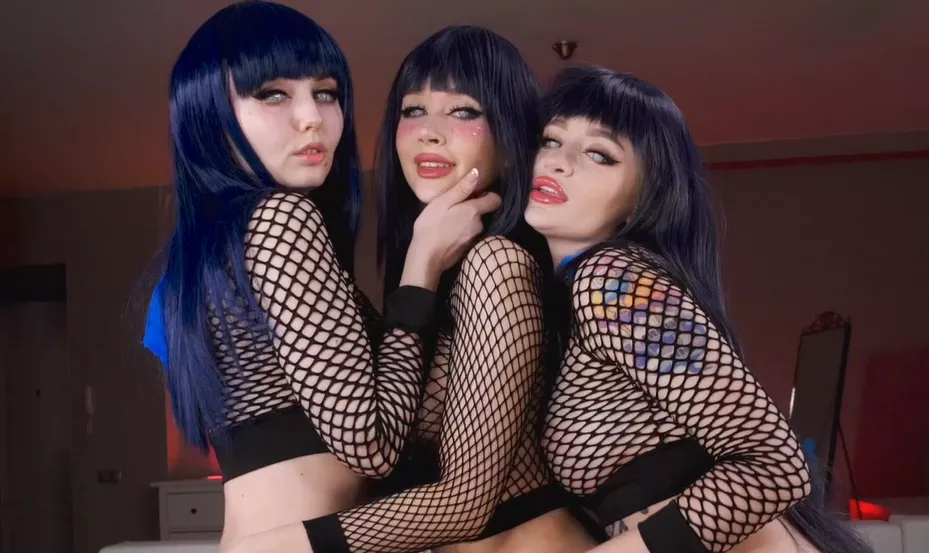 3 Hinatas from Naruto by Sia Siberia, Purple Bitch and Leah Meow