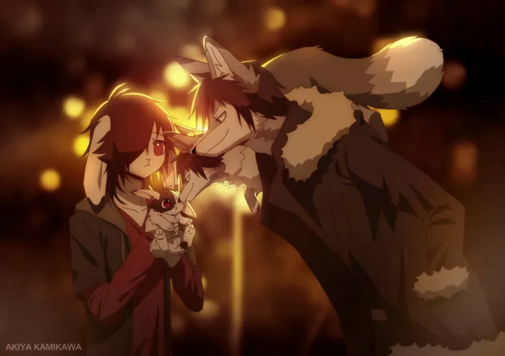🦊🐰 Anthro & Feral 💕 (By me @AkiyakamikawaX on twitter)