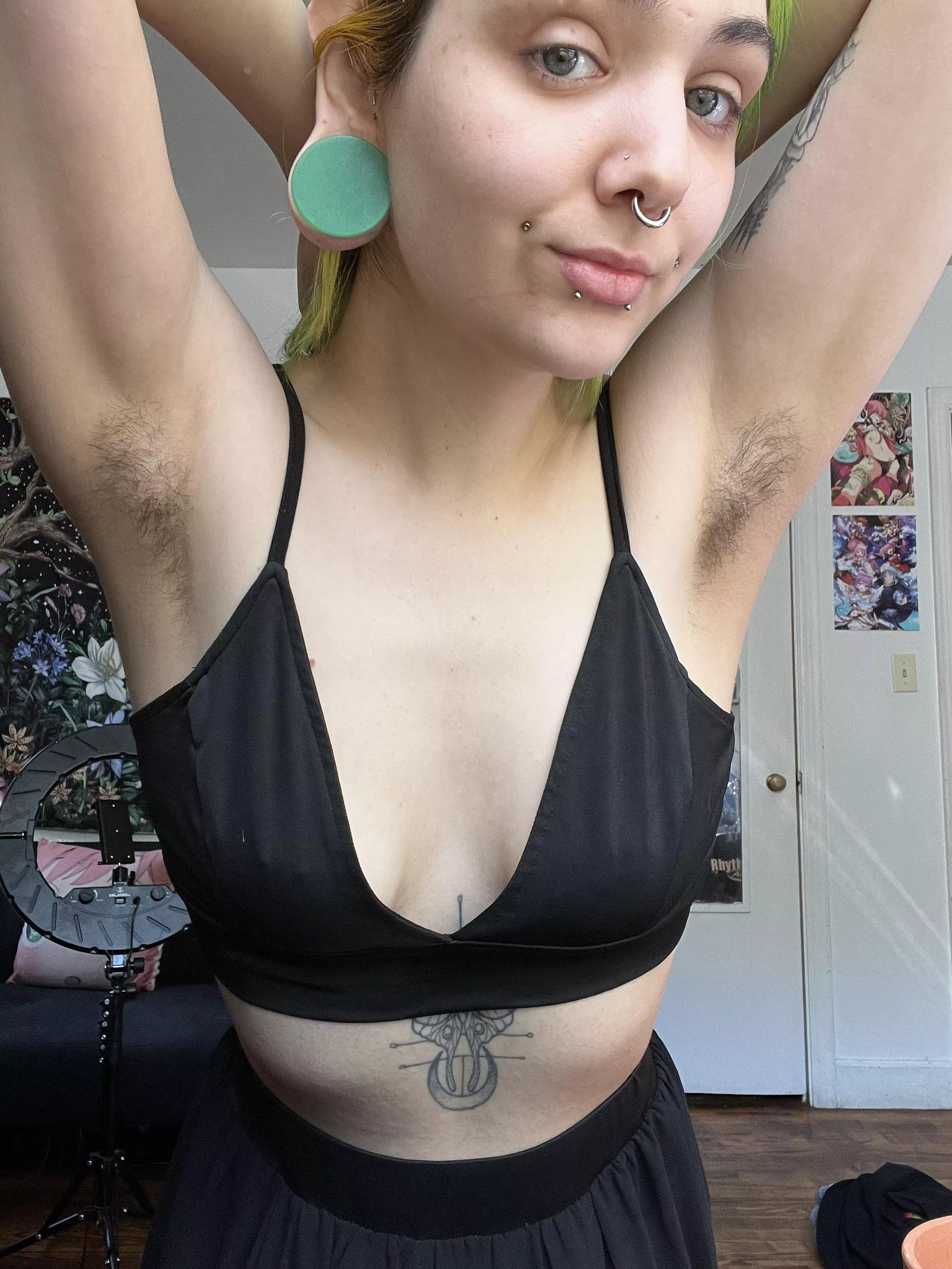 Crop top season? Nope! Tis the season to tease with my sweaty armpit hair