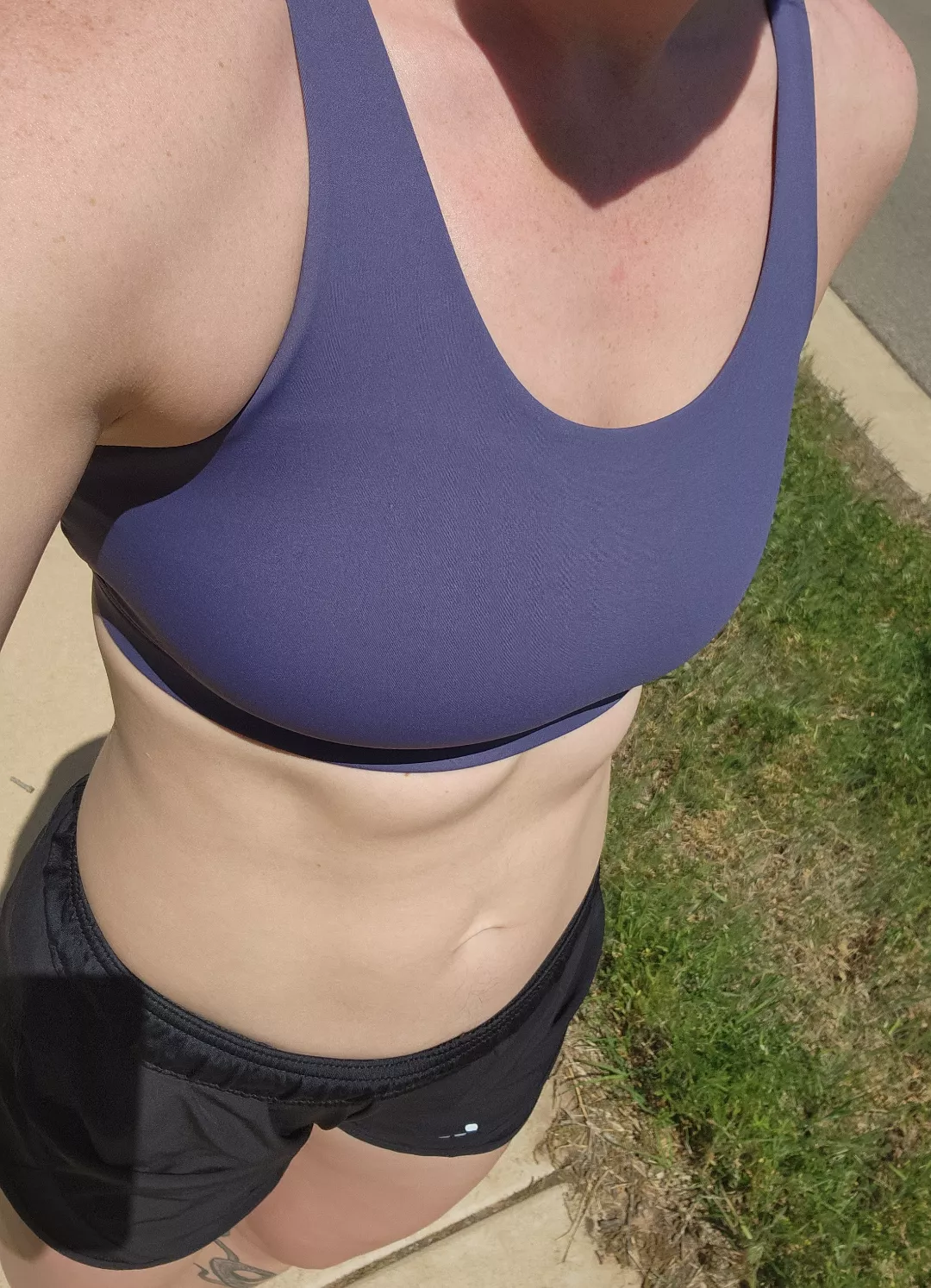 Getting the tan on while I run