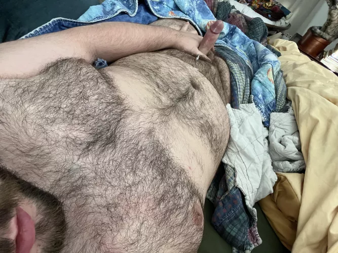 Mornin cum in the bushes