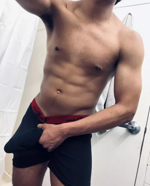 My huge cock is too big for these boxers… got somewhere else I can hide it?