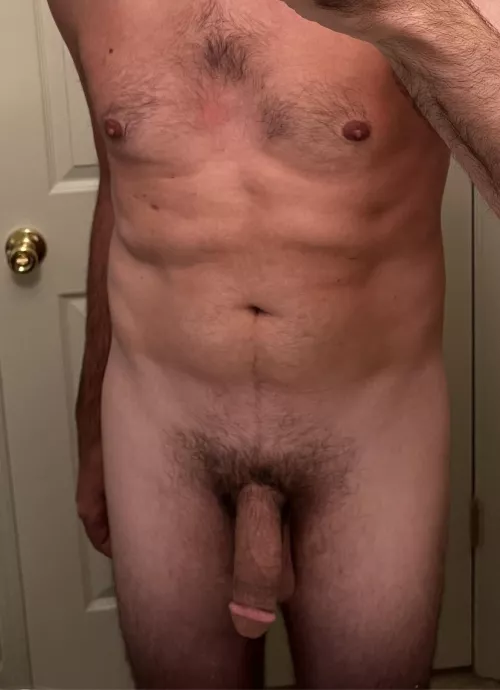 Need someone to rub my stomach and cock