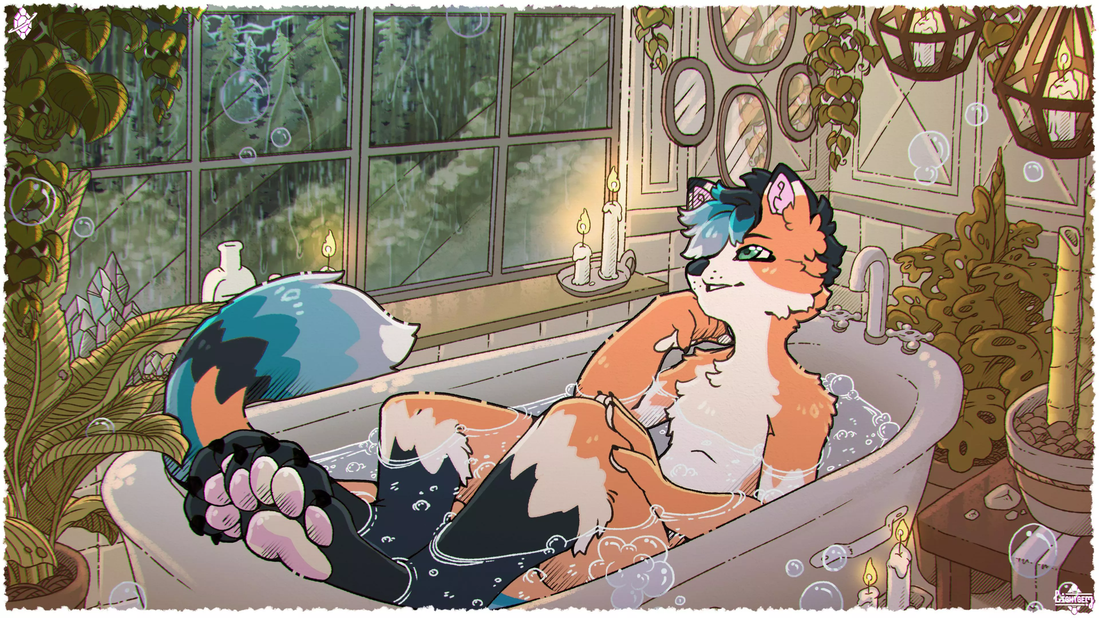 Peacefully watching the weather ⛈️ (Art by LightGemArt)