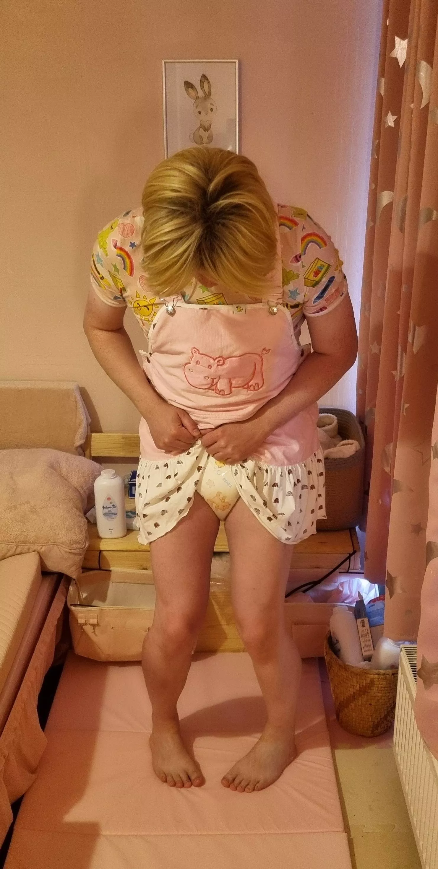 Skirts make for easier diaper checks!