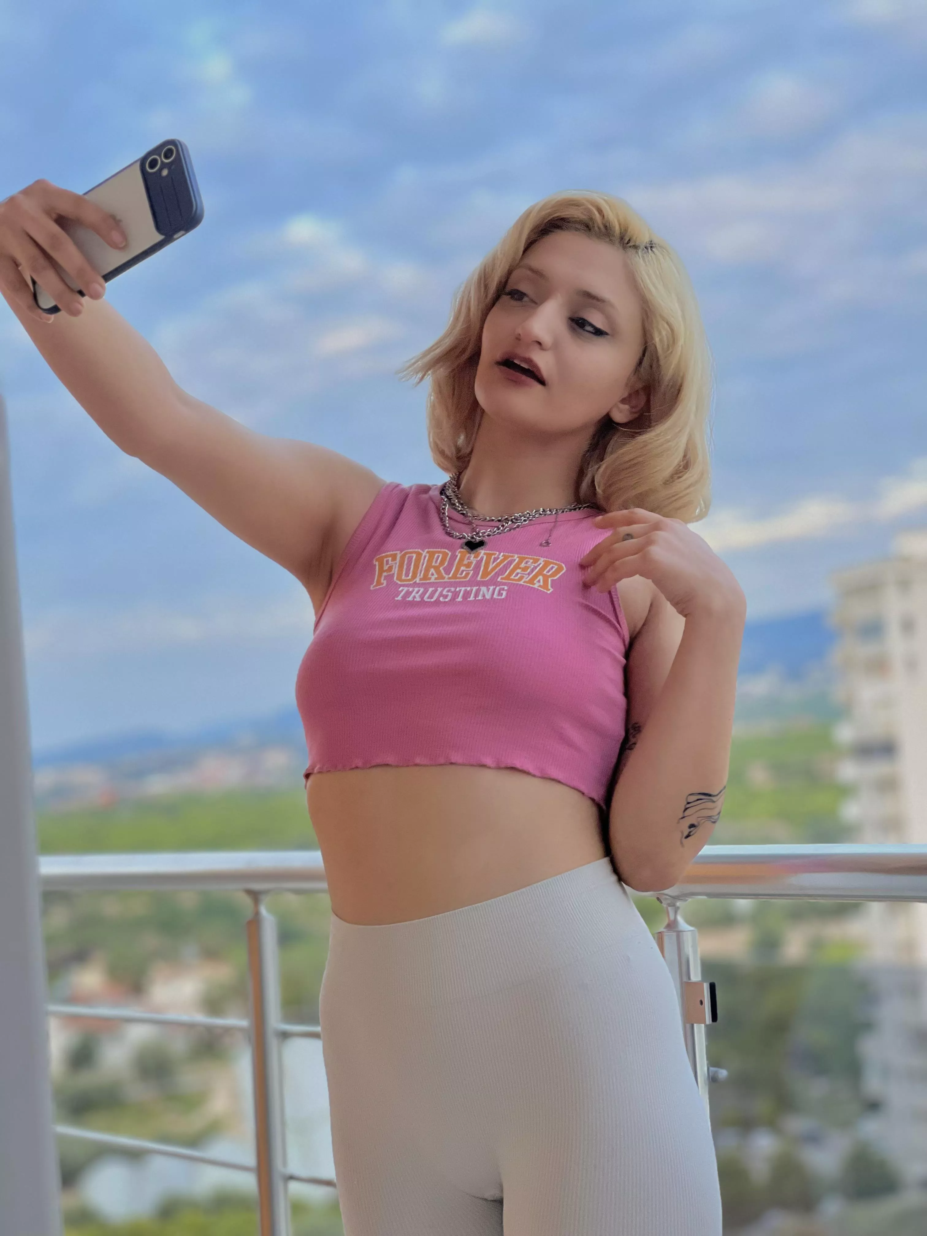 taking sexy pics for you 😝