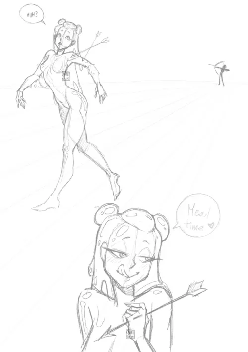 you guys are loving my monster girls so here's a little teaser of the upcoming slime girl [OsantiNsfwArt]