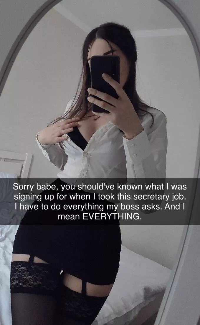 Your girlfriend is going to spend a night with her boss whether you like it or not.